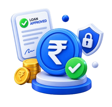 Loan approval, security and disbursal illustration
